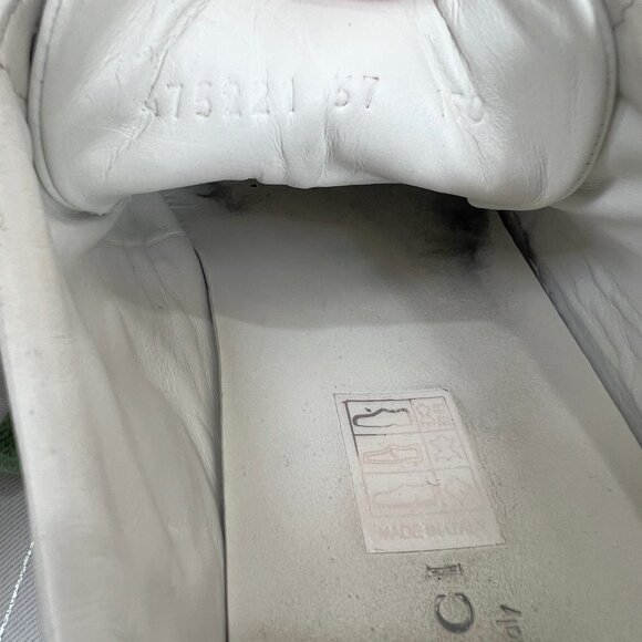 Gucci White Sneakers with Green Laces and Dragon Embroidery - Picture 11 of 14